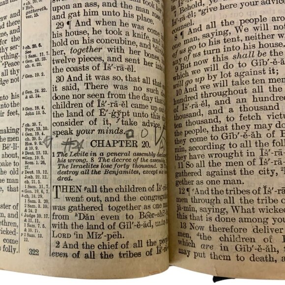 Vintage Holy Bible Red Letter Edition by Blackwell-Wielandy Leather Cover 1920s - Picture 8 of 14